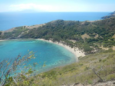 Vue sur la Baie de Pompierre et la Dominique